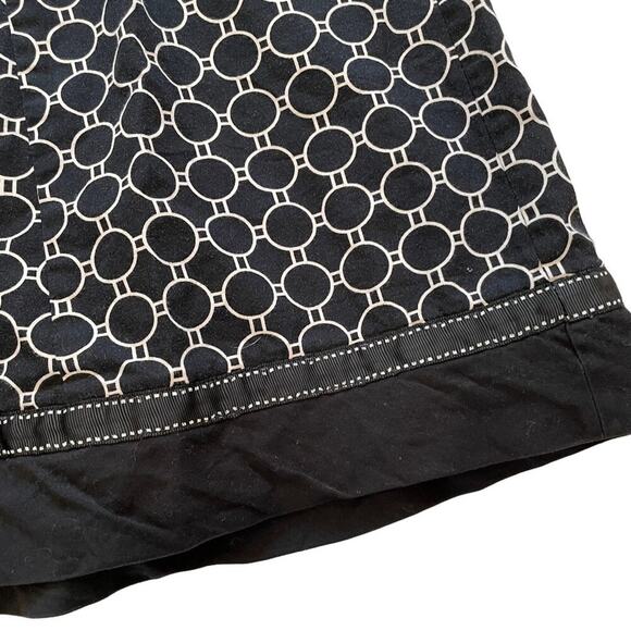 Cotton Black & White Geometric / Circle Print A-Line, Flare, Full Skirt, Size 18 - Picture 6 of 10